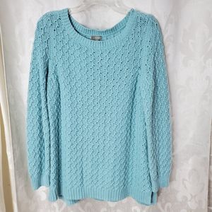 TALBOTS Cable Knit Oversized Sweater Crew Neck Long Sleeve